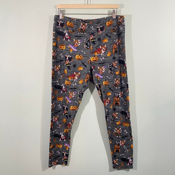 Time & Tru Women's Halloween Corgi Dog Pull On Leggings Size XL - Picture 1 of 7